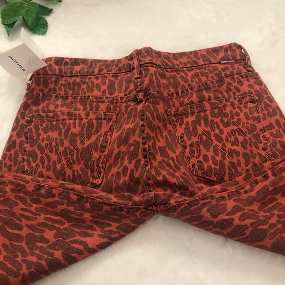 Mother High waisted leopard ankle crop jeans - Picture 8 of 14